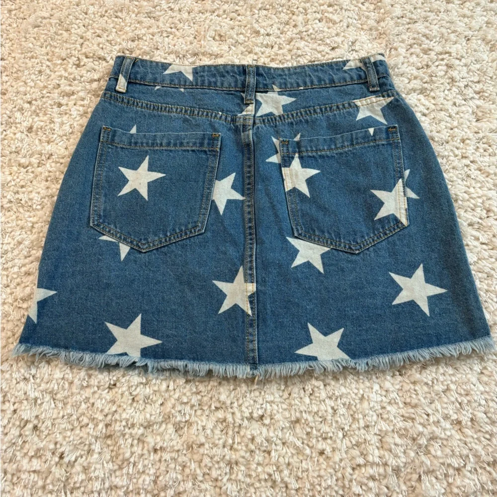 Jean zipper front mini skirt - Picture 2 of 5